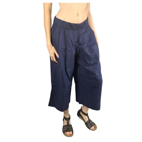 GAP Pants - Gap Navy Blue Wide Leg Linen Pants